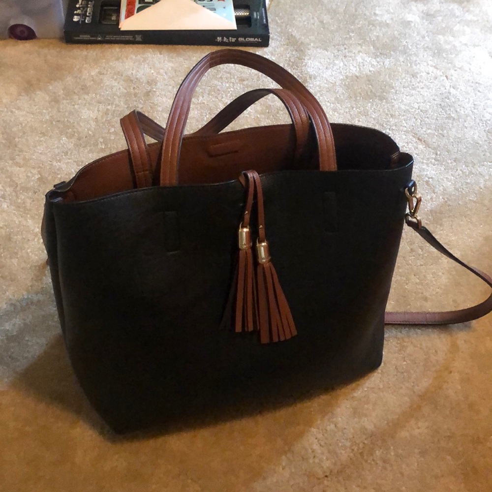 Calvin Klein REVERSIBLE Leather Tote Bag